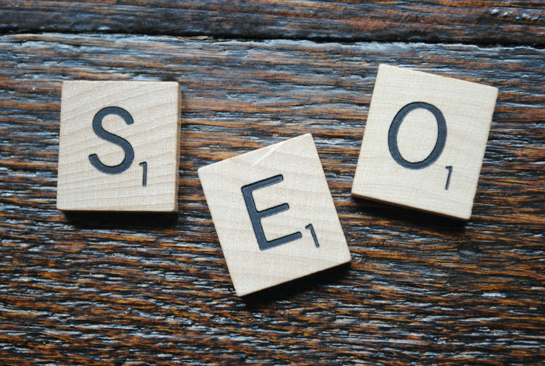 SEO 2026 strategy with scrabble tiles
